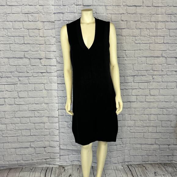 Lauren Ralph Lauren Cashmere & wool black dress size Large - Picture 3 of 14